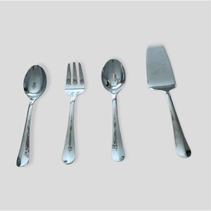 Ginger Stainless Steel Serving Flat Ware 4 Pieces